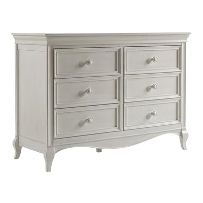 Crib and Double Dresser Dimante Vintage White/Grey vinyl