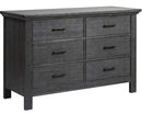 Ensemble bassinette et bureau double Como Tête Droite Distressed Granite
