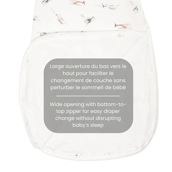 Sac de nuit matelassée en bambou - Hélicos (1 tog)