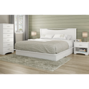 Lit plateforme avec tiroirs king 78" Step One - Blanc solide