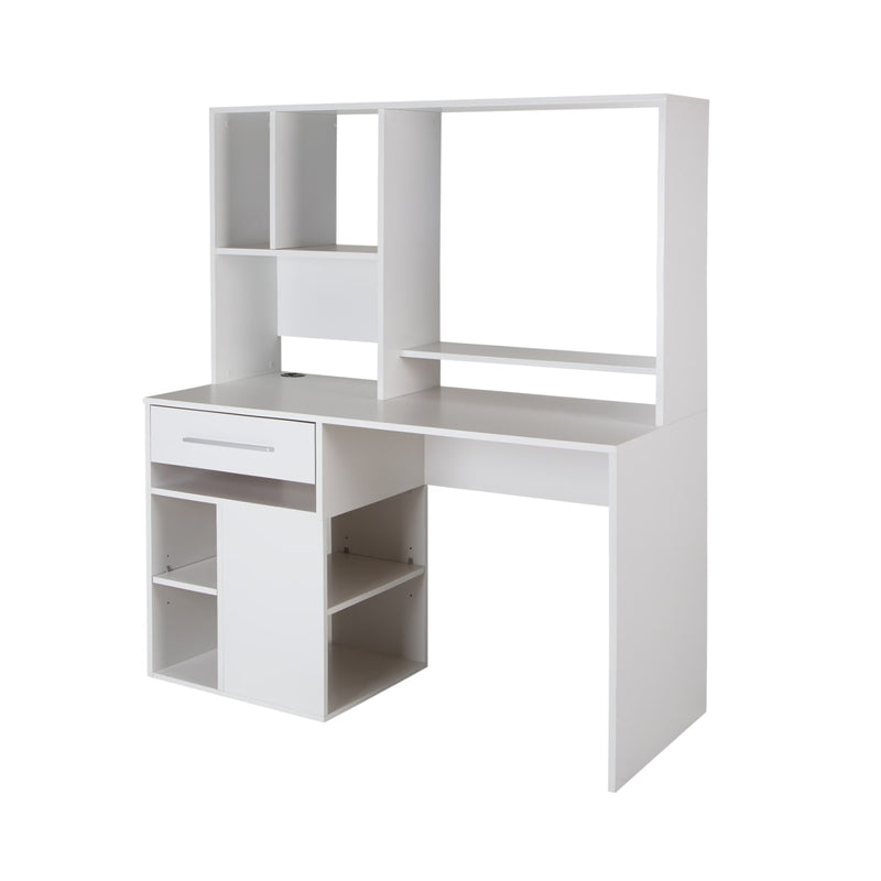 Bureau de travail pour ordinateur Annexe - Blanc solide