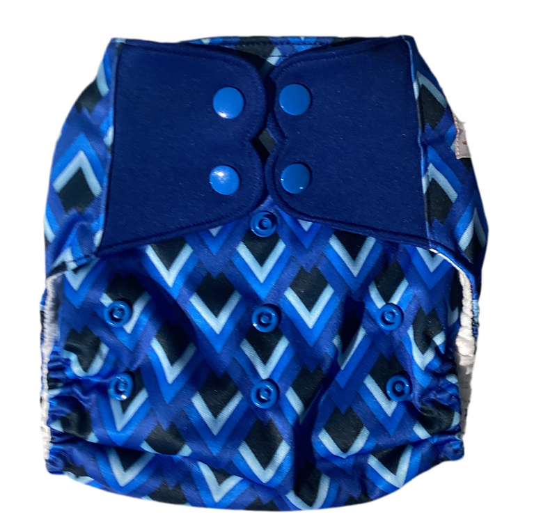 Couche à poche - Noir et bleu