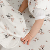 Couverture en bambou - Fleurs Aquarelle