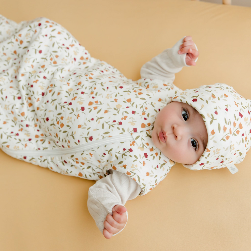 Sac de nuit matelassé en bambou - Floral (2.5 togs)