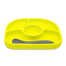 Assiette avec ventouse et cuillère Yümi  - Lime