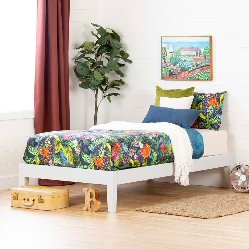 Base de lit simple 39" Vito - Blanc solide