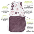 Sac de nuit en peluche - Pensées (1.5 togs)