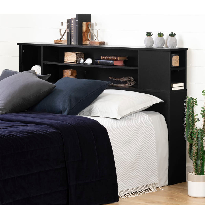 Tête de lit bibliothèque double/queen 54"/60" Vito - Noir
