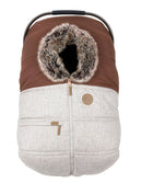 Housse siège d'auto 3 saisons - Choco-Latte - Collection Laine