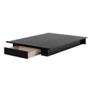 Lit plateforme avec tiroir double/queen 54"/60" Holland - Chêne noir
