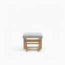 Tabouret Adams - Naturel et Gris pâle