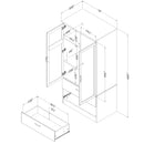 Armoire penderie Acapella - Noir