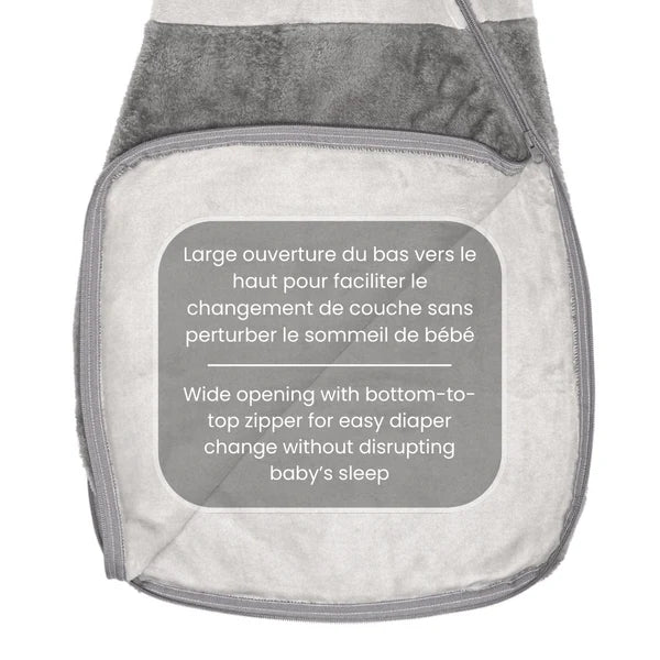 Sac de nuit en peluche - Gris uni (1.5 togs)