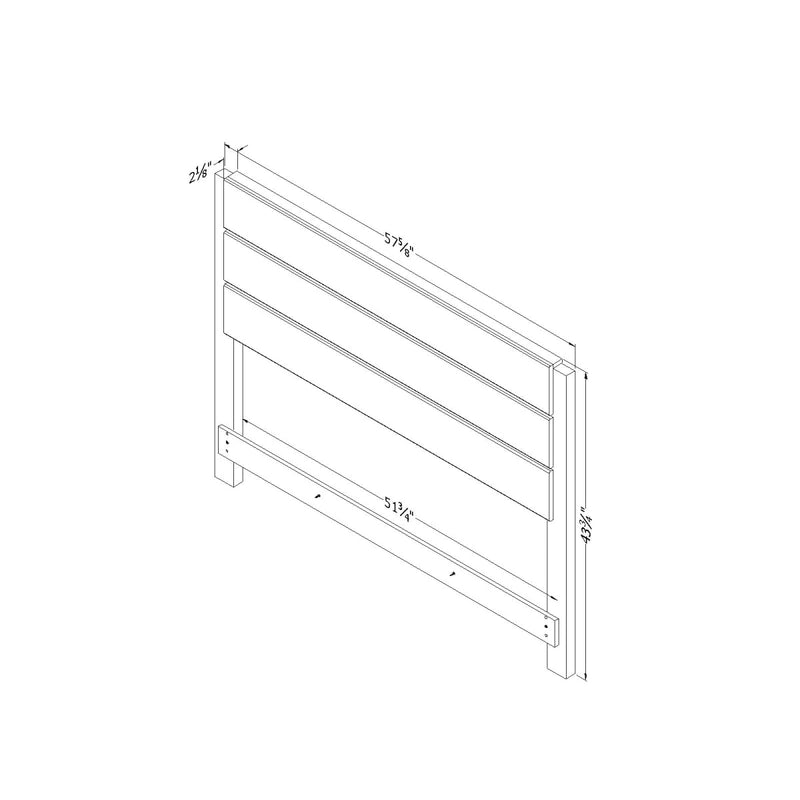 Headboard  Munich Weathered Oak and Matte Black 12273