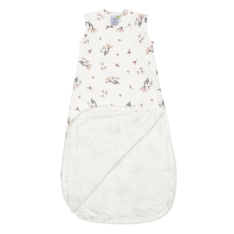 Sac de nuit matelassée en bambou - Fleurs Aquarelle (1 tog)