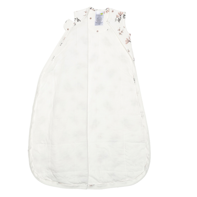 Sac de nuit matelassé en bambou - Fleurs Aquarelle (2.5 togs)