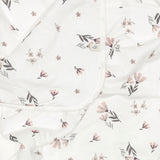 Couverture en bambou - Fleurs Aquarelle