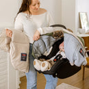 Housse siège d'auto 3 saisons - Choco-Latte - Collection Laine