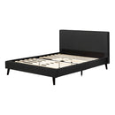 Lit complet rembourré queen 60" - Charbon mat