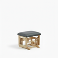 Tabouret Adams - Naturel et Gris foncé