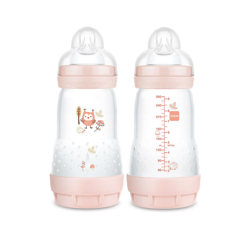 Set of 2 Anti colic bottles 9 oz - Pink
