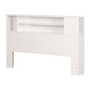 Tête de lit bibliothèque double/queen 54"/60" Vito - Blanc