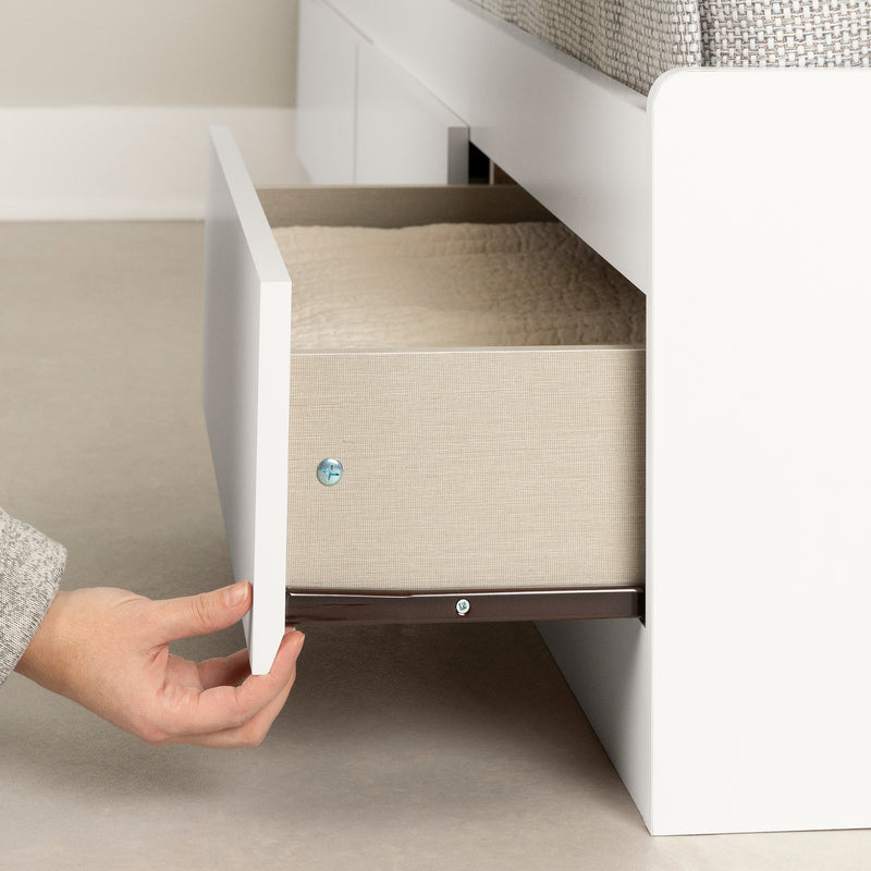Lit matelot 3 tiroirs simple 39" Fusion - Blanc solide