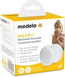 Compresses d'allaitement lavables 100% cotton- Paquet de 4