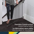 Porte métallique extensible en haut des escaliers - Blanc
