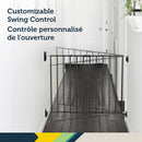 Porte métallique extensible en haut des escaliers - Noir