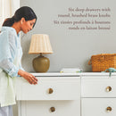 Commode 6 tiroirs Briar  - Blanche