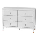 Bureau 6 tiroirs Aster - Blanc
