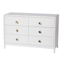 Commode 6 tiroirs Briar  - Blanche