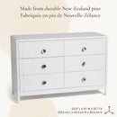 Commode 6 tiroirs Briar  - Blanche
