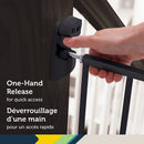 Porte métallique extensible en haut des escaliers - Blanc