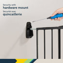 Porte métallique extensible en haut des escaliers - Blanc