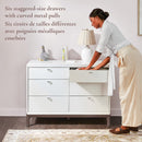 Bureau 6 tiroirs Laurel - Noir et Naturel