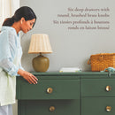 Commode 6 tiroirs Briar  - Vert