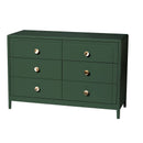 Commode 6 tiroirs Briar  - Vert