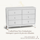 Bureau 6 tiroirs Aster - Blanc