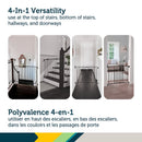 Porte métallique extensible en haut des escaliers - Blanc