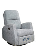 Fauteuil Athènes électrique berçant inclinable et pivotant - Gris pâle — Cazis