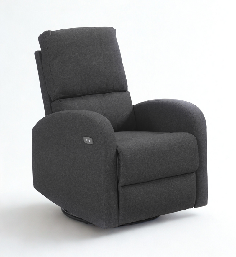 Fauteuil Berçant Pivotant Électrique avec port USB - Gris foncé