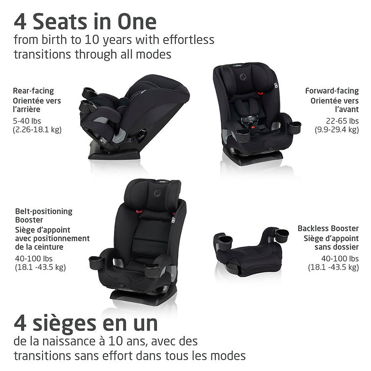Siège d'auto convertible 4 en 1 Kani - Noir