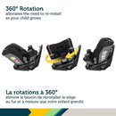 Siège auto convertible tout-en-un rotatif à 360° DLX Turn and Go - Noir et gris