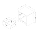 Table de chevet 1 tiroir Fusion - Chêne blanchi