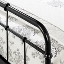 Lit plateforme complet en métal queen 60" Plenny - Noir solide