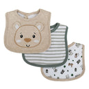 Ensemble 3 bavoirs imperméables en jersey- Beige