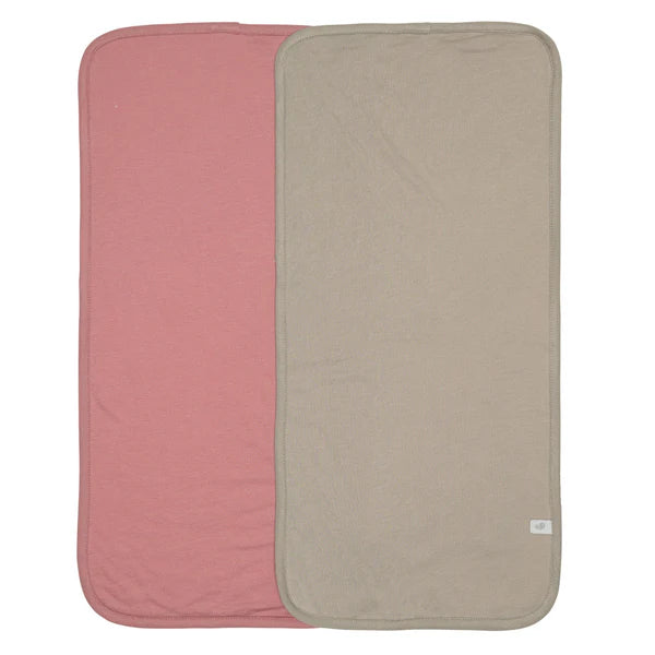 Ensemble de 2 serviettes pour le rot - Lotus et Taupe
