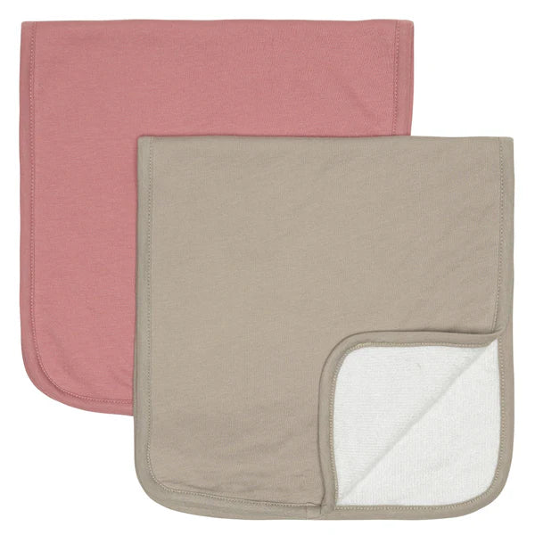 Ensemble de 2 serviettes pour le rot - Lotus et Taupe